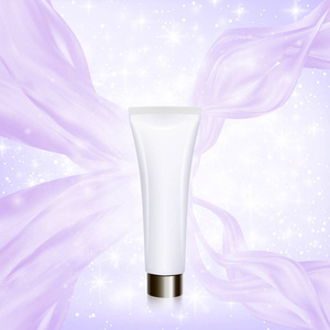 化妝品產品背景,水濺和光藍景。矢量圖 Eps10